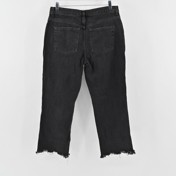 Free People Womens Maggie Mid Rise Straight Leg Jeans Size 30 Black We The Free - Picture 2 of 13
